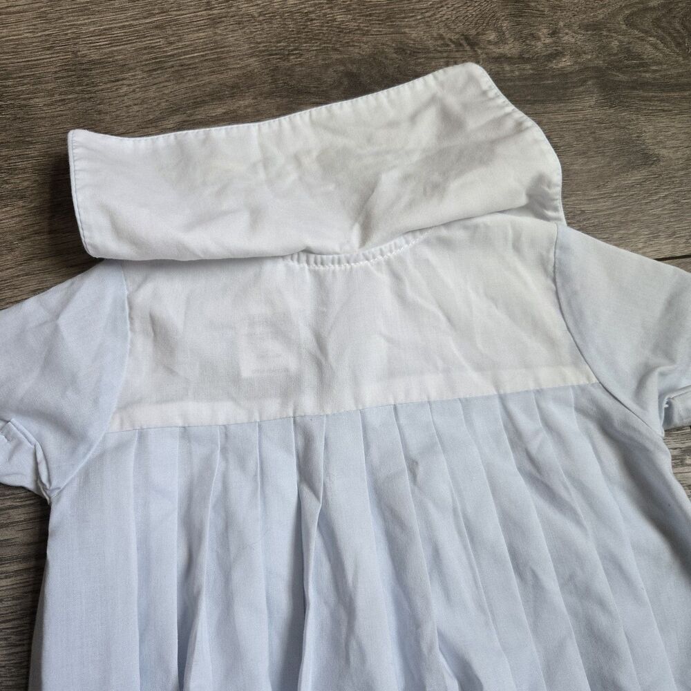 Petit Ami Vintage Style Pastel Embroidered Train Baby Boy Bubble Romper 3 Mos - Picture 9 of 9